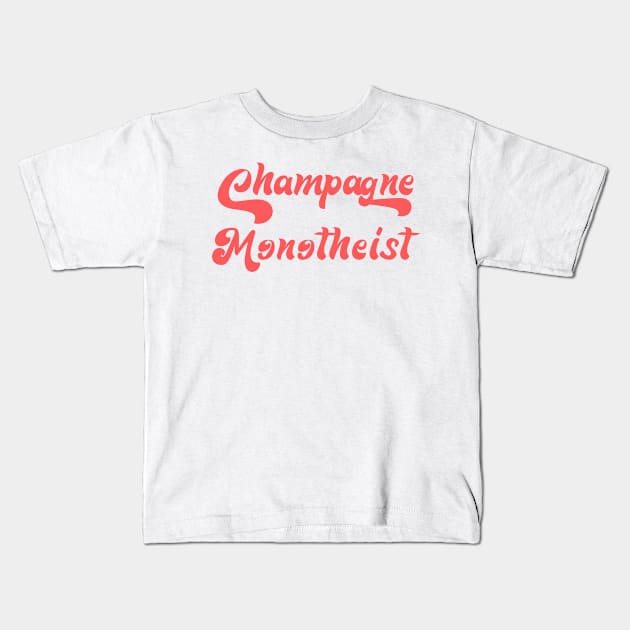 CHAMPAGNE MONOTHEIST Kids T-Shirt by Inner System